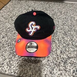 New Era Black and Orange Adjustable Hat